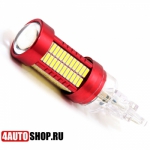   Светодиодная автолампа P27/7W - T25 - 3157 - 106SMD 4014+ Линза (2шт.)